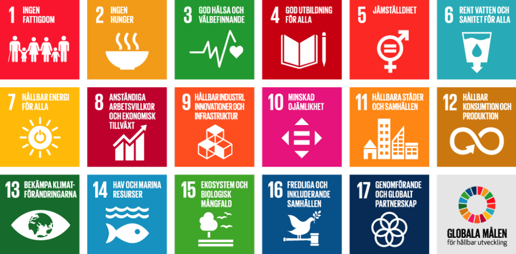 De 17 globala målen för hållbar utveckling